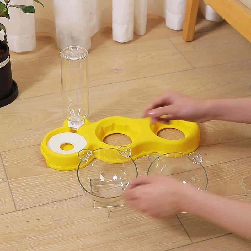 New Automatic Feeder 3-in-1 Drinking Environmental Protection Plastic and Safety Pet Supplies For Cats