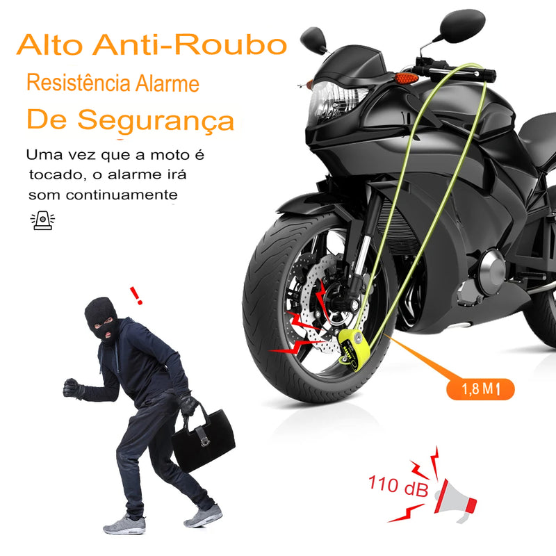 Alarme bloqueador de disco de moto e bicicleta